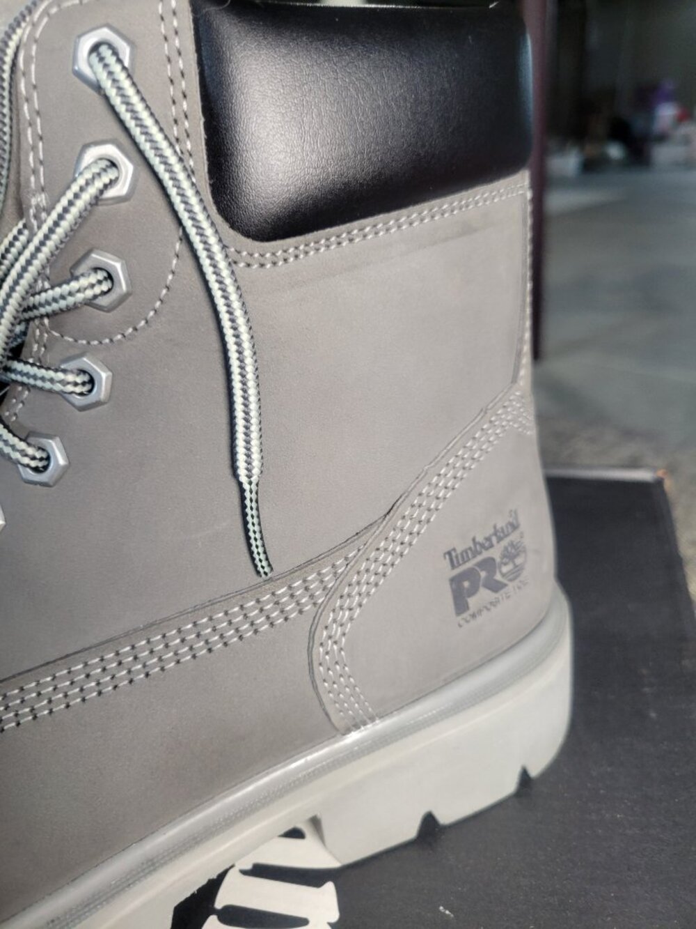 NIB Timberland PRO Sawhorse 6" Composite Toe Work Boots Gray Men's 7.5 - Picture 4 of 9